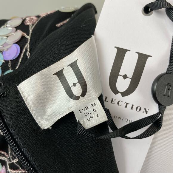 ModCloth Forever U Wrap Dress Multi Iridescent Pastel Sequins Size 2 $214 Fairy - Picture 12 of 13